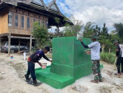 TMMD ke-125 Enrekang: Satgas TNI Lakukan Pengecatan Tower Air dan Kolam Sumur Bor di Pekalobean