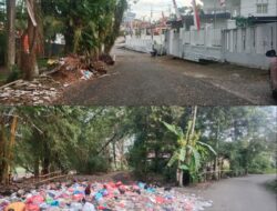 Penampakan Sampah di Depan Rujab Ketua DPRD, di Belakang Aspol Enrekang Dikeluhkan Warga