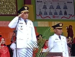 Bupati Enrekang Pimpin Upacara Penurunan Bendera HUT ke-80 RI