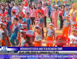 Berita Video : Meriahkan HUT RI ke-80, Anak TK Se-Kecamatan Tommo Gelar Lomba Senam di Lapangan Volly PT MUL