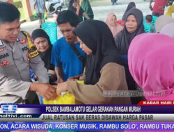 Berita Video : Polsek Bambalamotu Gelar Gerakan Pangan Murah, Jual Ratusan Sak Beras Dibawah Harga Pasar