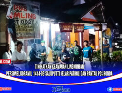 Tingkatkan Keamanan Lingkungan, Personel Koramil 1414-09 Saluputti Gelar Patroli dan Pantau Pos Ronda