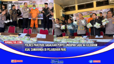 Polres Parepare Gagalkan Penyelundupan Sabu 44 Kilogram Asal Samarinda di Pelabuhan Pare