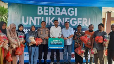 Polsek Tamalate Bersama PT Pelindo Bagikan 500 Paket Sembako Bagi Warga Tamalate