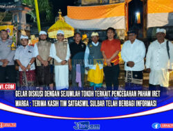 Gelar Diskusi Dengan Sejumlah Tokoh Terkait Pencegahan Paham IRET, Warga : Terima Kasih Tim Satgaswil Sulbar Telah Berbagi Informasi