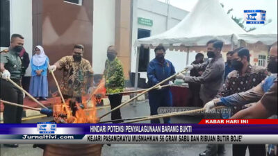 Berita Video : Hindari Penyalagunaan Barang Bukti, Kejari Pasangkayu Musnahkan 56 Gram Sabu dan Ribuan Butir Boje
