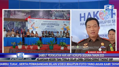 Berita Video : Sambut Peringatan Hari Anti Korupsi Sedunia Tahun 2025, Kejaksaan Negeri Tana Toraja Gelar Lomba Cerdas – Cermat Tingkat SMP