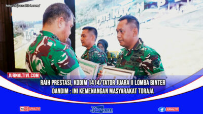 Raih Prestasi, Kodim 1414/Tator Juara II Lomba Binter, Dandim : Ini Kemenangan Masyarakat Toraja