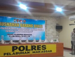 Breaking : Pemusnahan Barang Bukti Narkotika dan Obat Daftar G di Polres Pelabuhan Makassar Pagi Ini