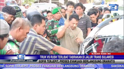 Berita Video : Truk vs Rush  Terlibat Tabrakan di Jalur Trans Sulawesi, Sopir Terjepit, Proses Evakuasi Berlangsung Dramatis