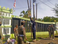 Satpol PP Sulbar dan Satpol PP Mamuju Tertibkan Spanduk dan Baliho