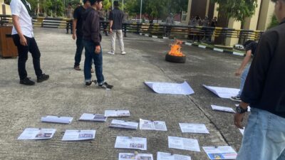Desak Reformasi Polri Puluhan Anggota HMI Demo Geruduk Polda Sulbar