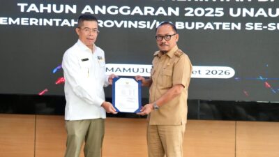 Gubernur Sulabr Serahkan LKPD Unaudited TA 2025 Tepat Waktu, BPK RI Beri Apresiasi