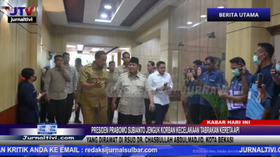 Berita Video : Presiden Prabowo Subianto Jenguk Korban Kecelakaan Tabrakan Kereta Api yang Dirawat di RSUD dr. Chasbullah Abdulmadjid, Kota Bekasi