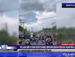 Berita Video : Pelajar SMP Di Gowa Konvoi Sambil Mengancungkan Senjata Tajam Viral Di Media Sosial, Langsung Diamankan Polisi