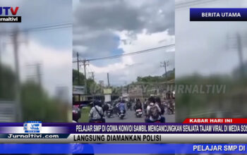 Berita Video : Pelajar SMP Di Gowa Konvoi Sambil Mengancungkan Senjata Tajam Viral Di Media Sosial, Langsung Diamankan Polisi