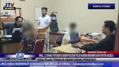 Berita Video : Viral…! 2 Orang di Sidrap Diciduk Polisi Karena Menampilkan Konten Asusila Saat Live Streaming Tiktok