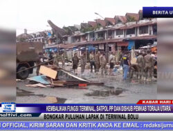 Berita Video : Kembalikan Fungsi Terminal, Satpol PP dan Dishub Pemkab Toraja Utara Bongkar Puluhan Lapak di Terminal Bolu