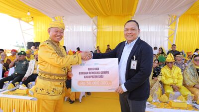 BSI Maslahat Salurkan Bantuan untuk Korban Gempa pada Peringatan HUT ke-18 Kabupaten Sigi, Palu Sulteng.