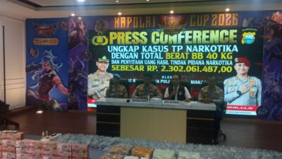 Kasat Narkoba Polrestabes Makassar Gagalkan 40 Kilogram Sabu Beserta Uang Tunai 2.3 Milyar Rupiah