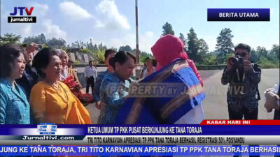 Berita Video : Ketua Umum TP PKK Pusat Berkunjung ke Tana Toraja, Tri Tito Karnavian Apresiasi TP PPK Tana Toraja Berhasil Registrasi 50% Posyandu