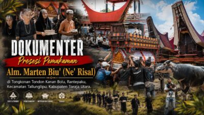 Video : Dukumenter Pemakaman Alm. Marten Biu’ (Ne’ Risal) di Tongkonan Tondon Kanan Bolu, Rantepaku, Kecamatan Tallunglipu, Kabupaten Toraja Utara.