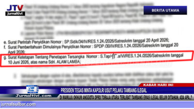 Berita Video : Presiden Tegas Minta Kapolri Usut Pelaku Tambang Ilegal, Di Mamuju Oknum Anggota DPRD Toraja Utara Terlibat Tambang Emas Ilegal Belum Ditahan, Ada Apa..?