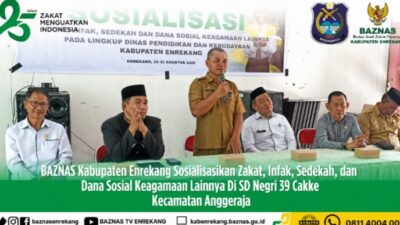 Sasar Guru Se-Anggeraja, BAZNAS Enrekang Gelar Sosialisasi Zakat di SDN 39 Cakke