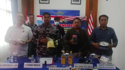 Lanal Mamuju Amankan Diduga Bahan Baku Pembuat Sabu Sabu Sebanyak 1,5 Kilo Gram di Rumah Terduga Bandar Narkoba 