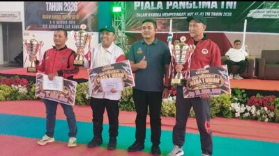 Tim Karate Asal Sulsel Raih Juara Umum Open Turnamen Karate Piala Panglima TNI, Kategori TNI Polri Polda Sulbar Juara Umum